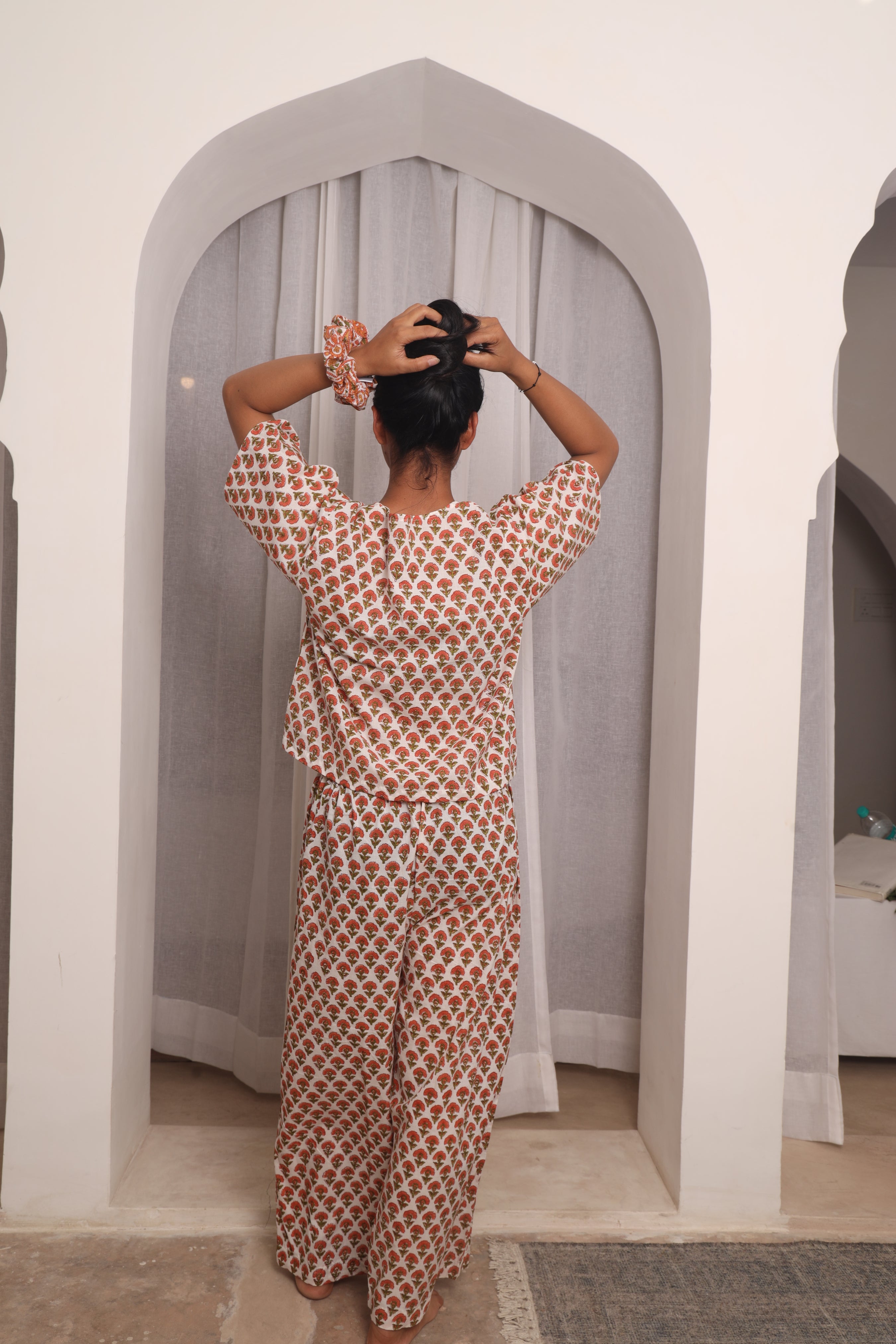 Handblock Cotton Pyjama Set for Women – Luxury Sleepwear & loungewear with Custom Fit